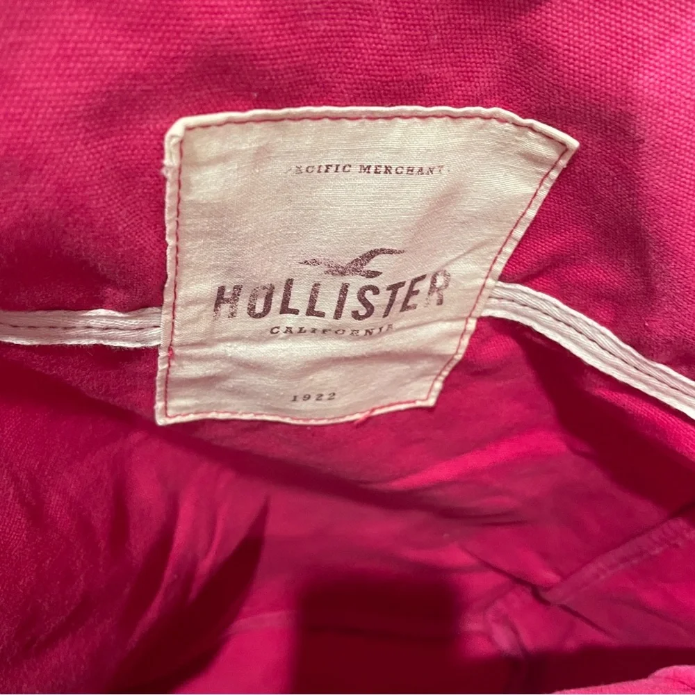 Vintage Hollister Pink Canvas Tote Book School Bag Vtg Y2K